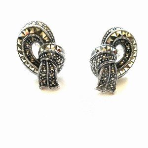 STERLING SILVER AND MARCASITE EARRINGS